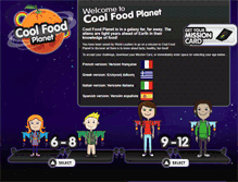 Tablet Screenshot of coolfoodplanet.org